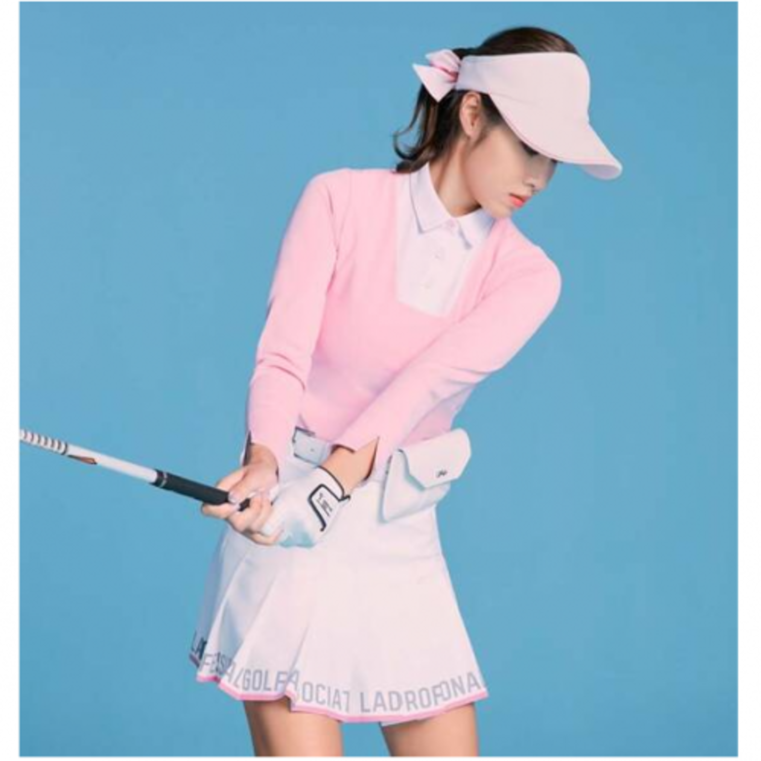 [GSH] PGA TOUR&amp;LPGA 여성 오렌지블러썸 배색 긴팔 티셔츠 L211TL503P