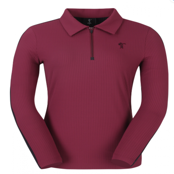 [GSH] PGA TOUR&amp;LPGA 여성 골지 하이넥 반집업 티셔츠 L223TL502P66