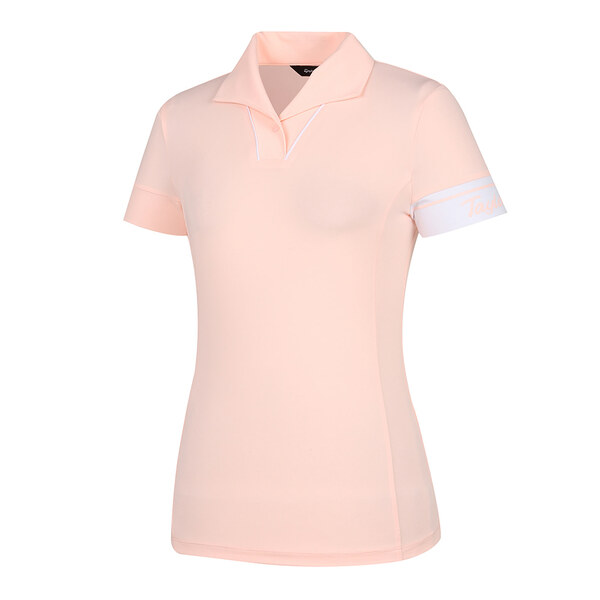 [테일러메이드] 여성 소매 배색 변형 카라 반팔 티셔츠 TWTYL6142-403