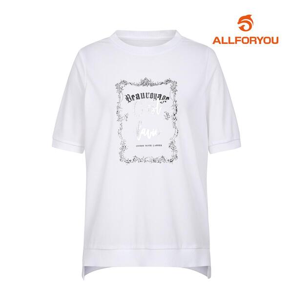 [올포유] 23SS 여성 원포인트 블라우스형 반팔 티셔츠 ALTRM4351-100_G