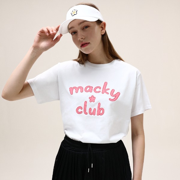 [MAC] 맥키 소프트 로고 반팔 티셔츠 화이트 핑크 MCSS24HT1-3PK
