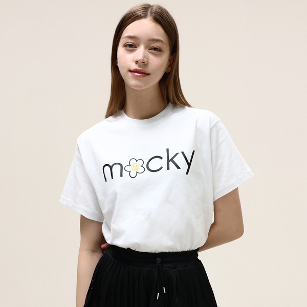 [MAC] 맥키 베이직 로고 반팔 티셔츠 화이트 MCSS24HT1-2